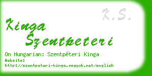 kinga szentpeteri business card